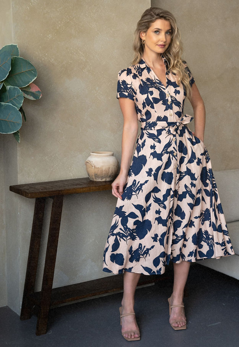 Pierina Blue & Beige