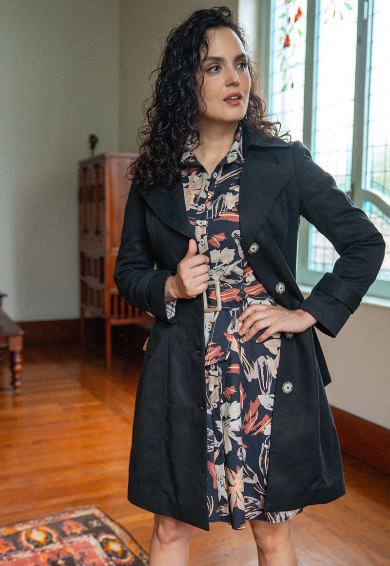 Naomi Black Trench Coat
