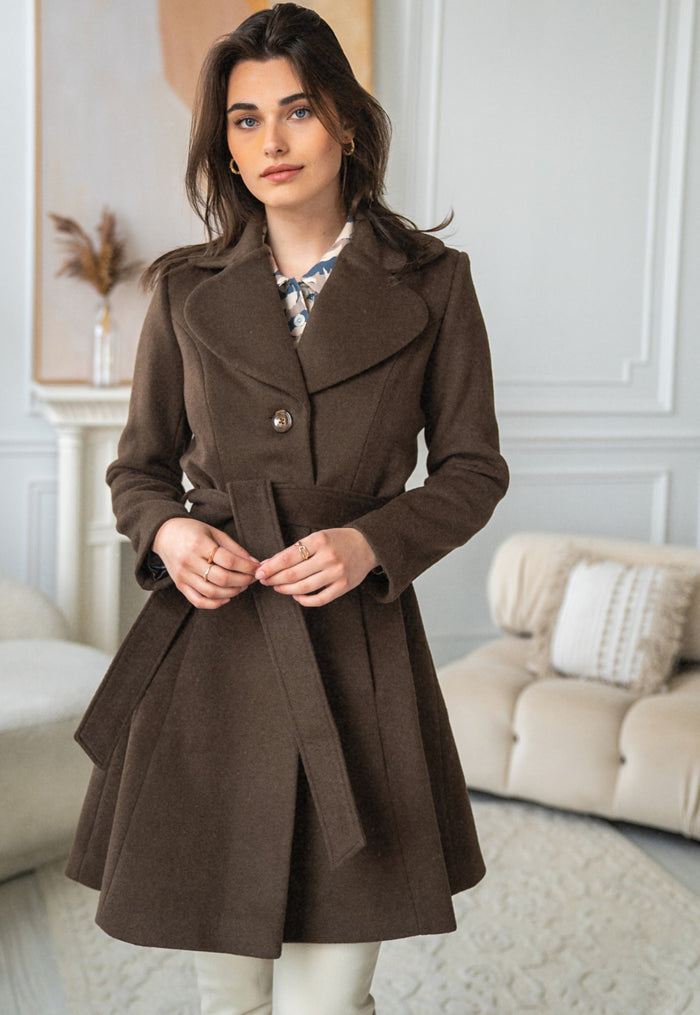 Lexie Cocoa Wool Coat