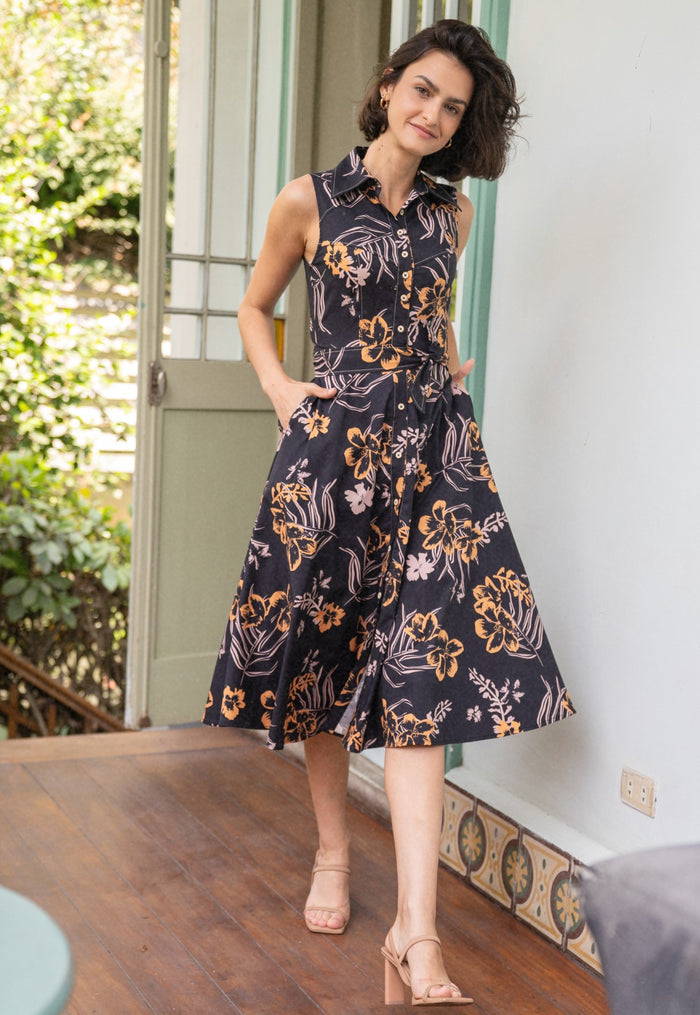 Beatrice Black & Ocre