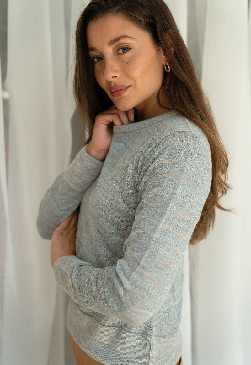 Pull Basique Transfer Bleu