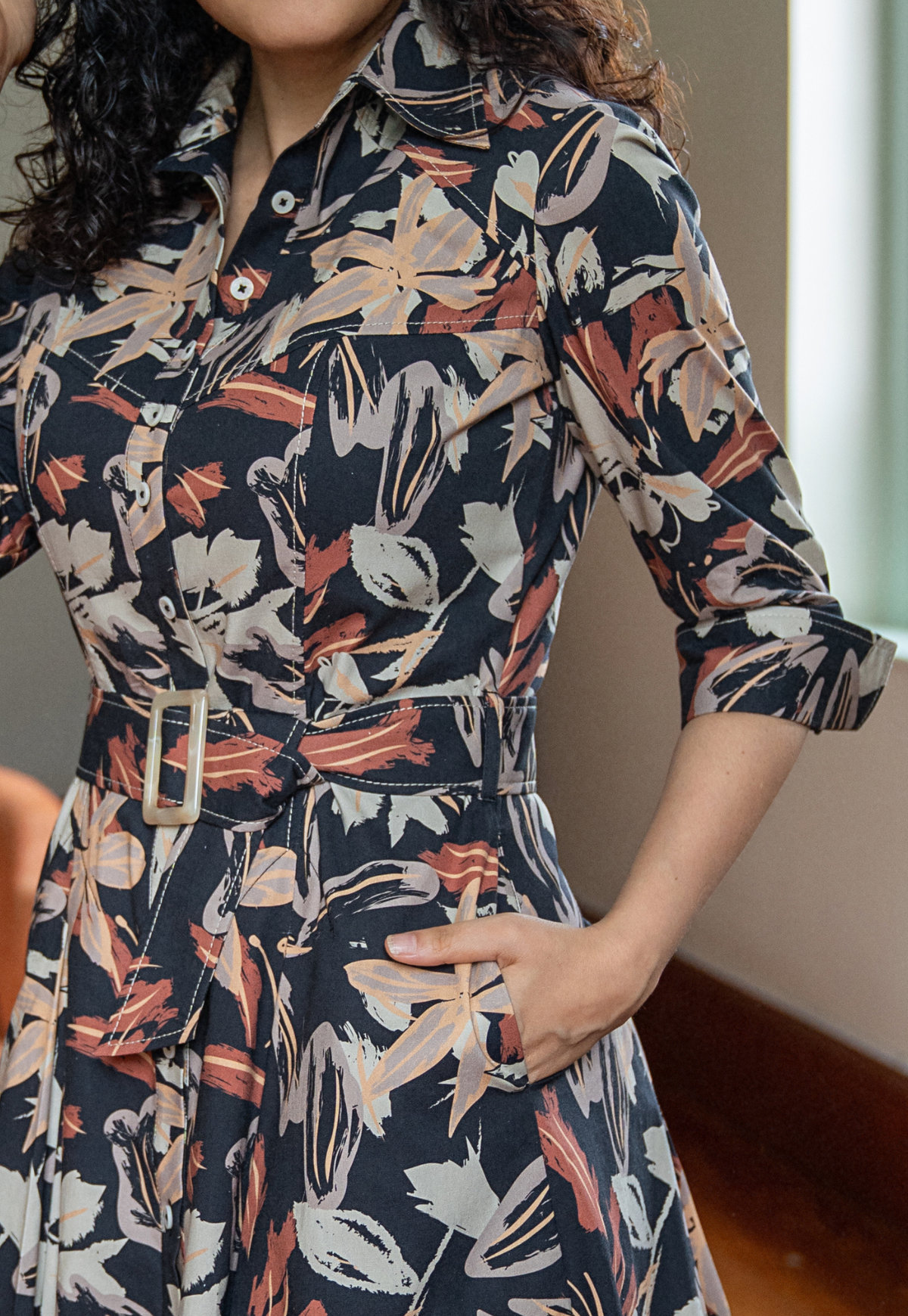 Sofia Ocre Dress