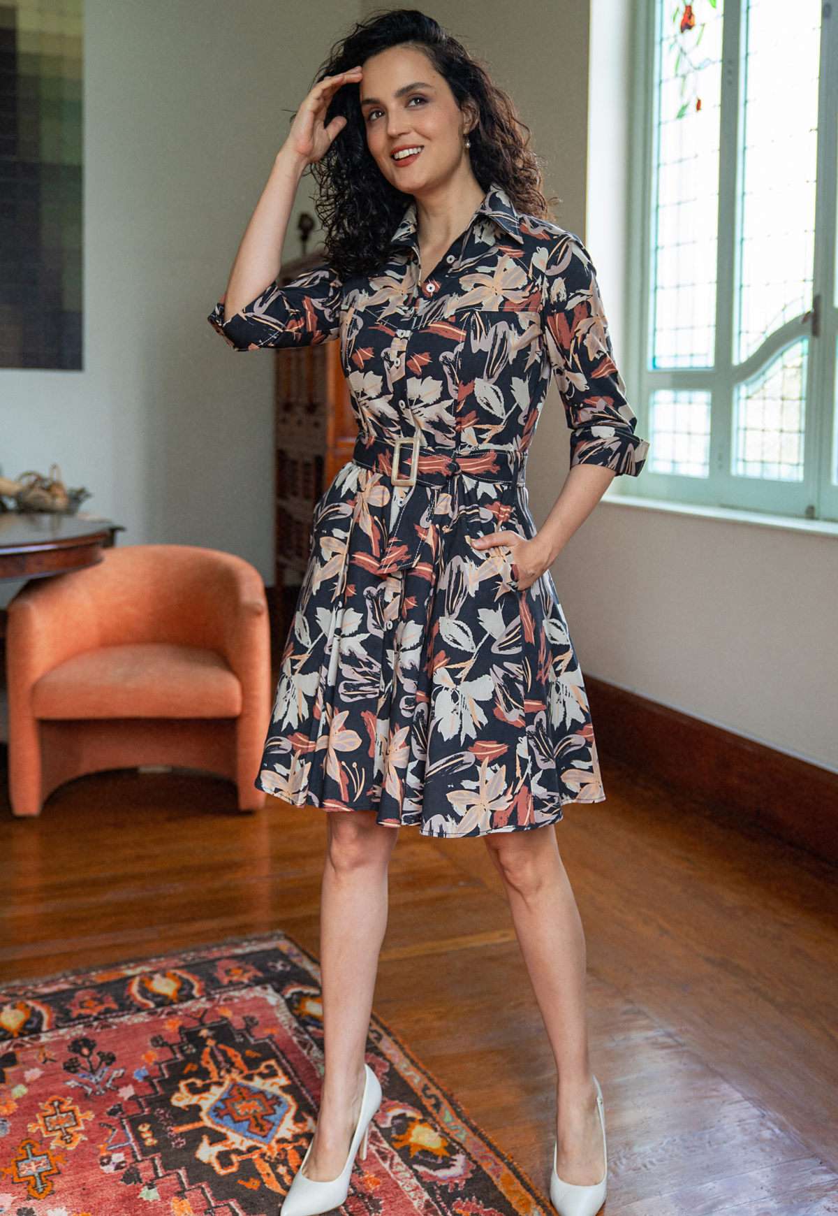 Sofia Ocre Dress