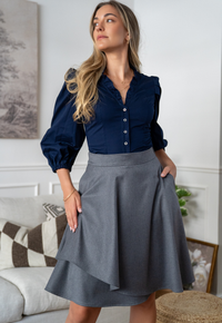 Amely Charcoal SKirt
