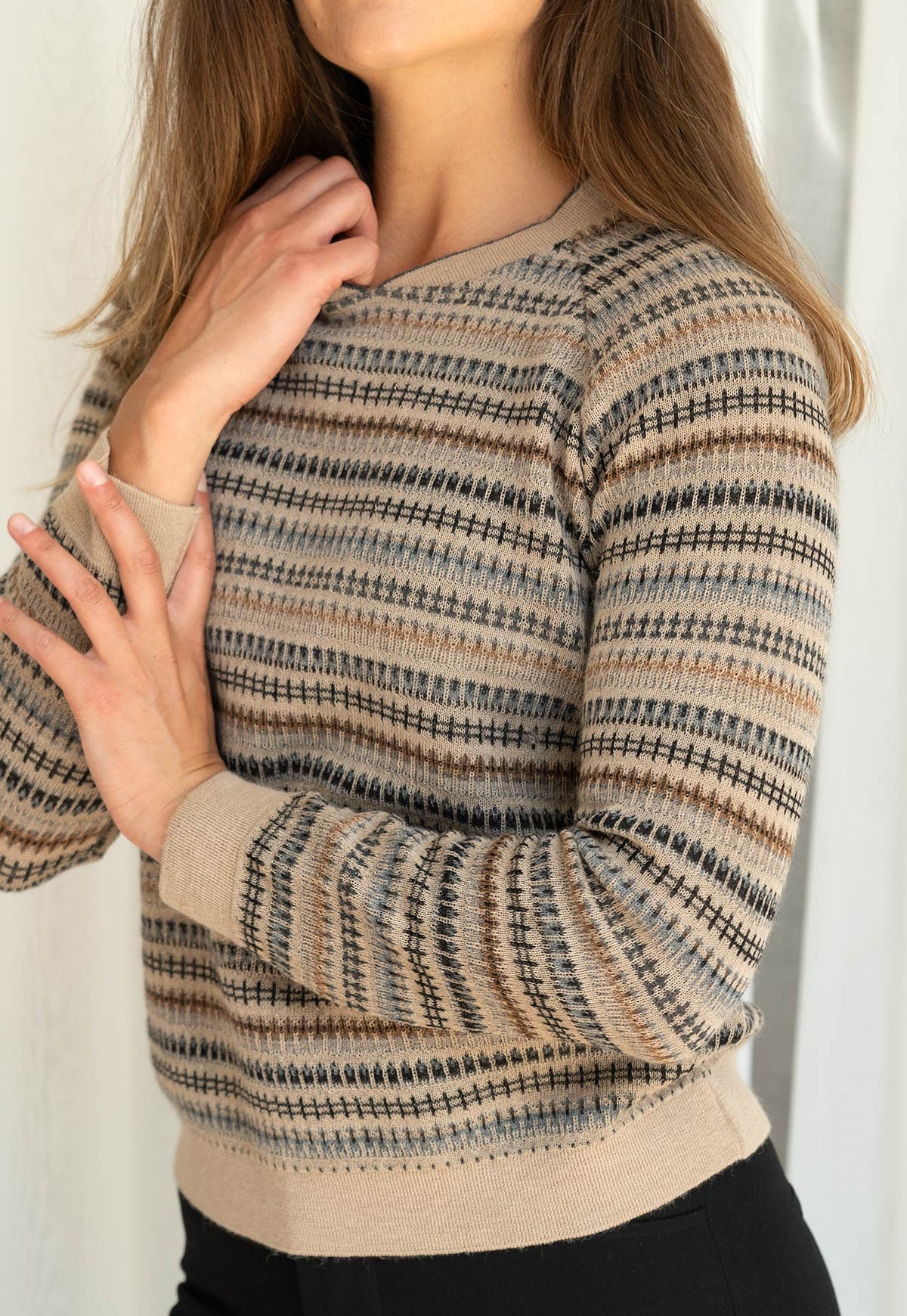 Jaquard Bomber Pullover Neutre