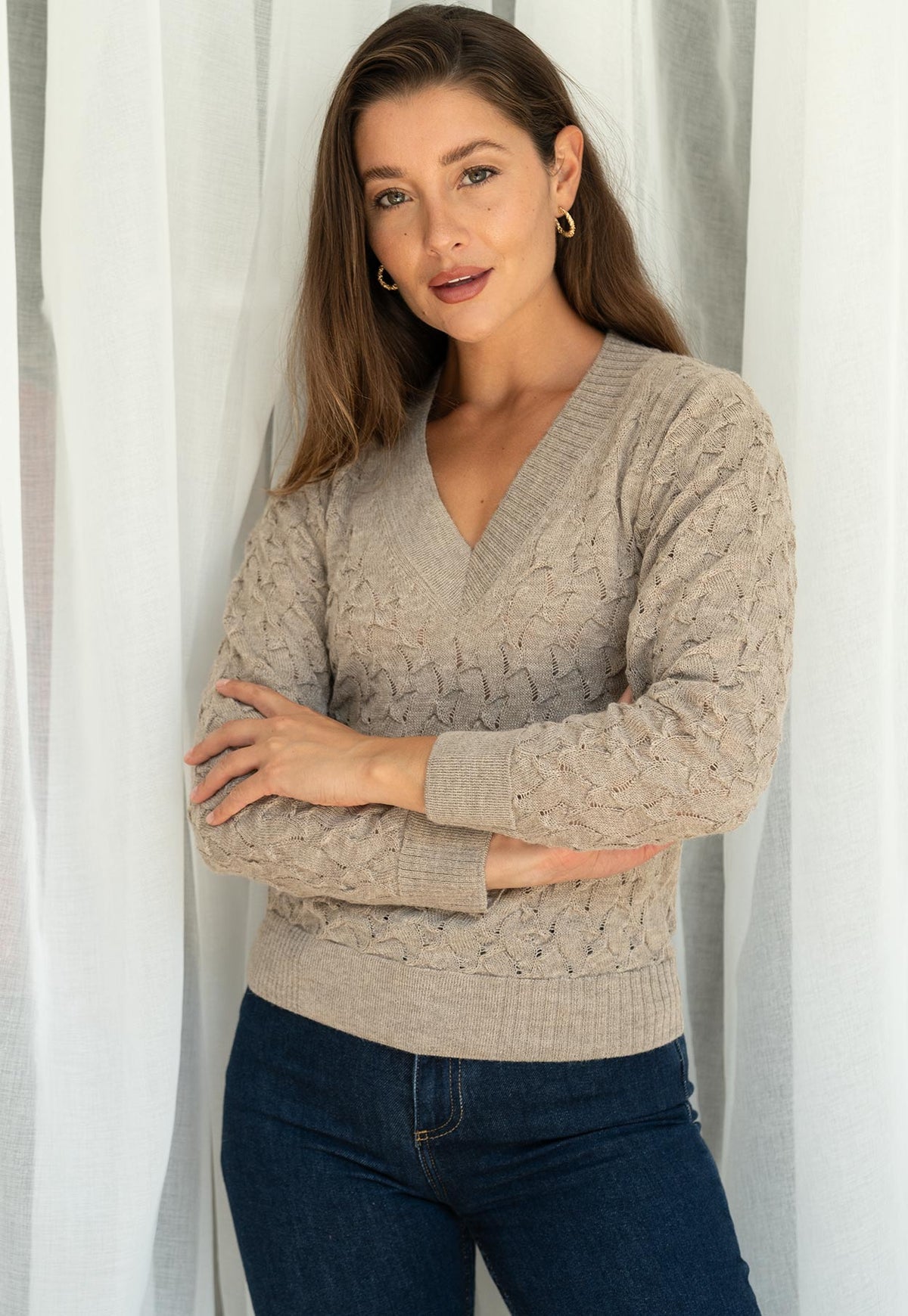 Las Perlas Pullover Nude